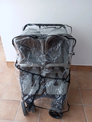 Carrito Gemelar Valco Baby Gris Completo