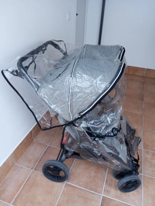 Carrito Gemelar Valco Baby Gris Completo