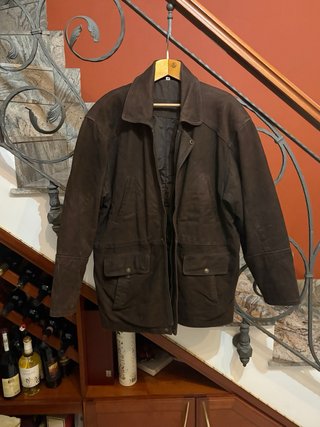 Giacca in vera pelle vintage anni 80 marrone