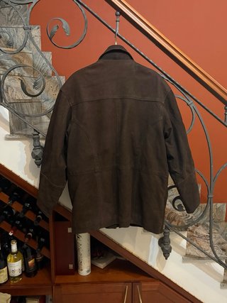 Giacca in vera pelle vintage anni 80 marrone