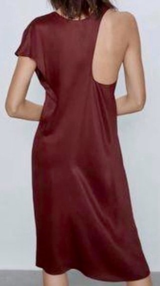 Vestido Midi Asimétrico Fluido Zara