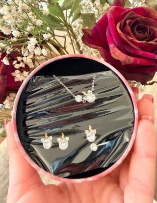 Conjunto Swarovski Cadena y Pendientes