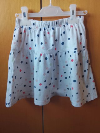 Falda niña lunares