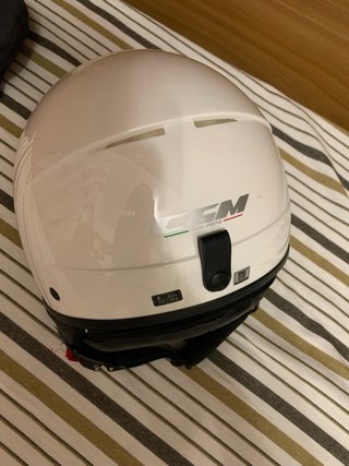 Casco Moto Bianco CGM