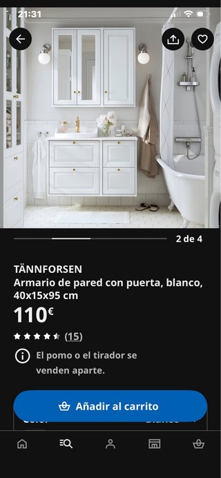 Armario baño Ikea blanco  esta en su caja