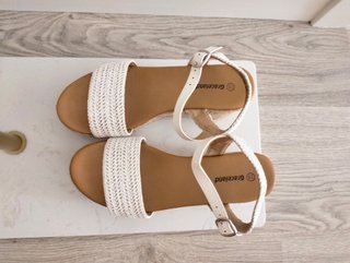 Sandalias Plataforma Cuñas Blancas