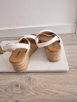 Sandalias Plataforma Cuñas Blancas