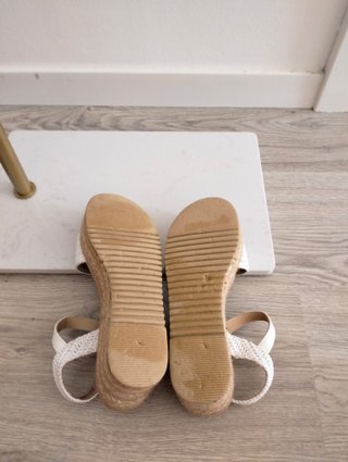 Sandalias Plataforma Cuñas Blancas