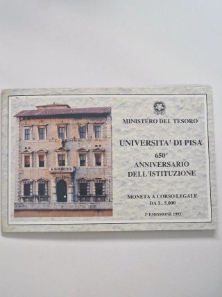 Moneta 5000 Lire Italia 1993 Argento