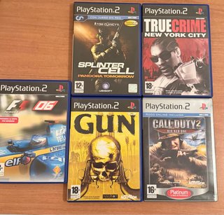 Confezione 4 Giochi PS2: F1 2006, Splinter Cell, Gun, Tr