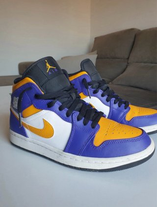 Jordan 1 Lakers Morado/Amarillo Nuevas