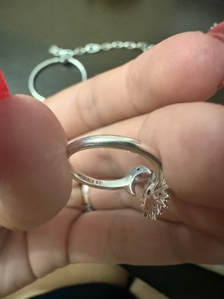 Anillo Pandora Sol y Luna Plata 925