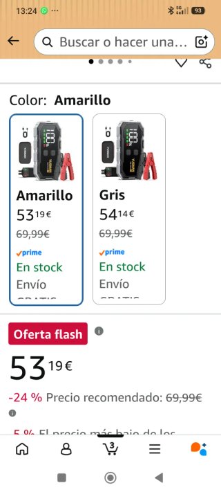 Arrancador y Power Bank 2 Salidas Móvil