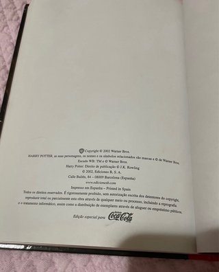 Diário Misterioso Harry Potter Coca-Cola 2002