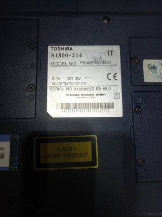 Notebook Vintage Toshiba Satellite 1800-214