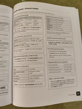 Libro de inglés de repaso para 1 de la ESO sin uso