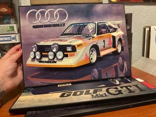 Cuadro Coche Madera GTI VW