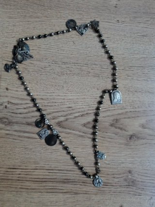 Rosario antiguo plata siglo XX