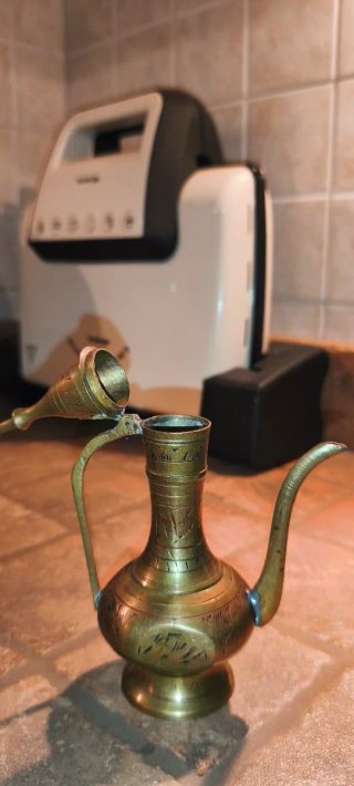 Set 5 Caffettiere Arabe Vintage Dallah Rame
