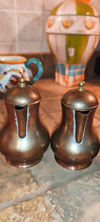 Set 5 Caffettiere Arabe Vintage Dallah Rame