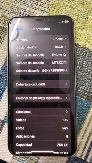 iPhone XS 256GB Blanco