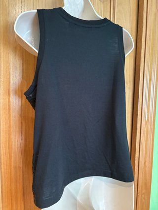 Esmara Top L lentejuelas negro usado 1 vez