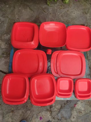 Vajilla Picnic Compacta Roja