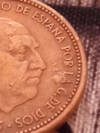 Moneda 2.5 PESETAS 1953 EXCESO DE METAL