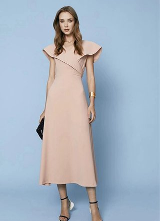Vestido COOSY Crepe Rosa