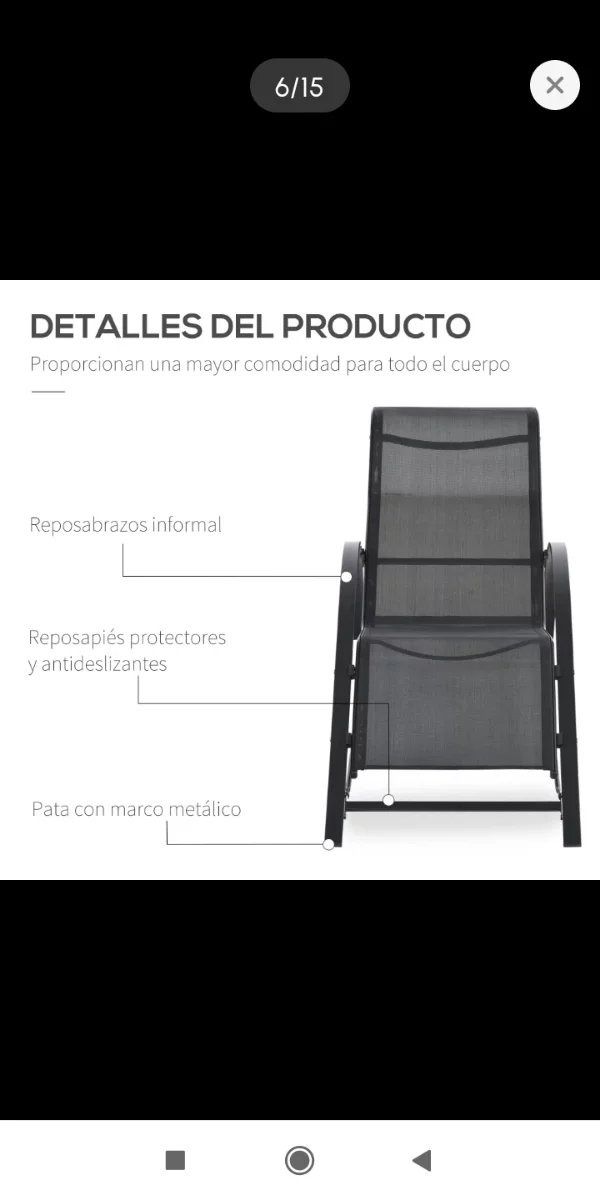 2 Tumbonas de jardín y mesita
