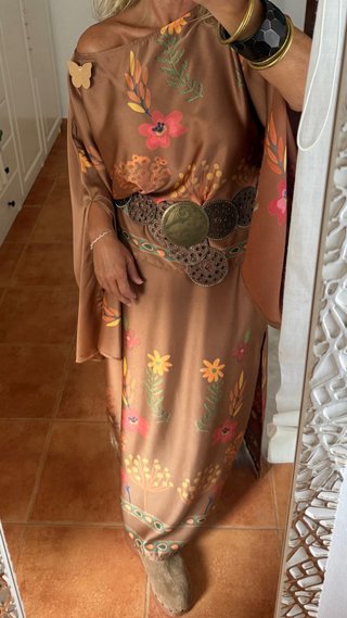 Conjunto falda y casaca estampado floral