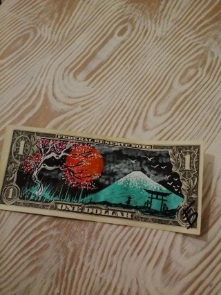 Dollaro da collezione con disegno fatto a mano