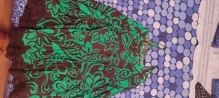 Vestido Roxy floral verde y marrón