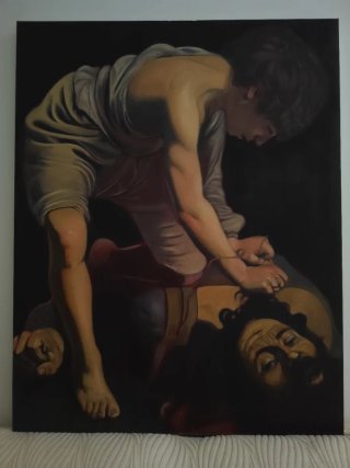 Réplica Caravaggio Óleo sobre Lino Belga 92x73
