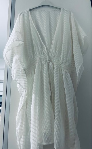 Vestido blanco transparente talla única