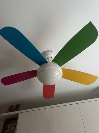 Ventilador Techo Infantil 5 Aspas con Luz