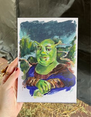 Lámina Shrek Mona Lisa