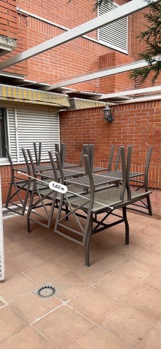 Conjunto Muebles Jardín Ratán Marrón Silla y mesa