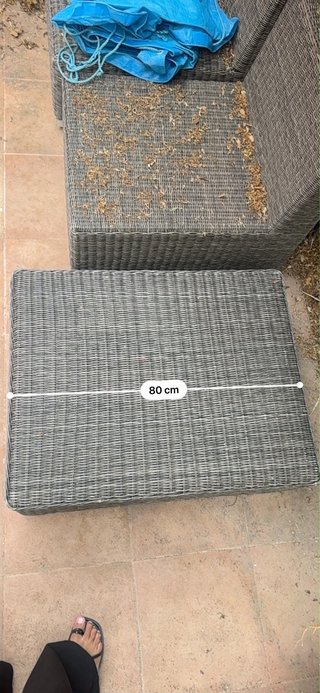 Conjunto Muebles Jardín Ratán Marrón Silla y mesa