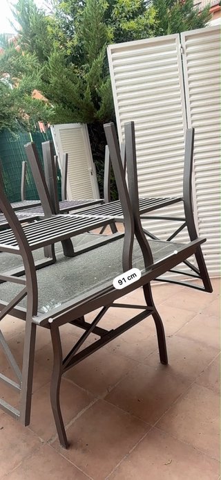 Conjunto Muebles Jardín Ratán Marrón Silla y mesa