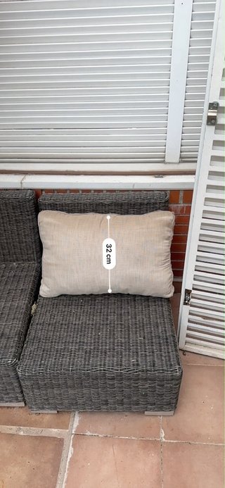 Conjunto Muebles Jardín Ratán Marrón Silla y mesa
