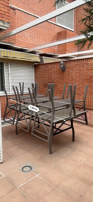 Conjunto Muebles Jardín Ratán Marrón Silla y mesa