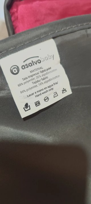 Cuna de viaje azul marca Asalvo