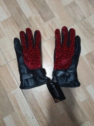 Guanti invernali leopardo