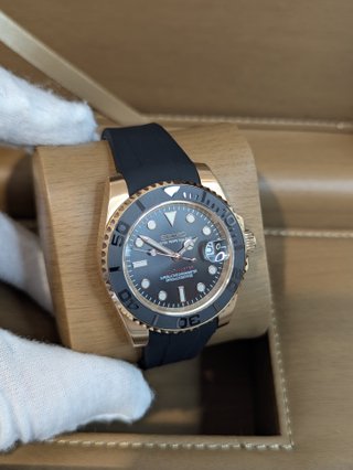 Reloj Seiko Mod Yacht-Master Negro Rose Gold