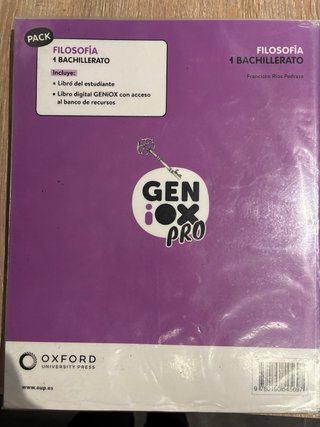 Filosofía 1º Bachillerato. Forrado.