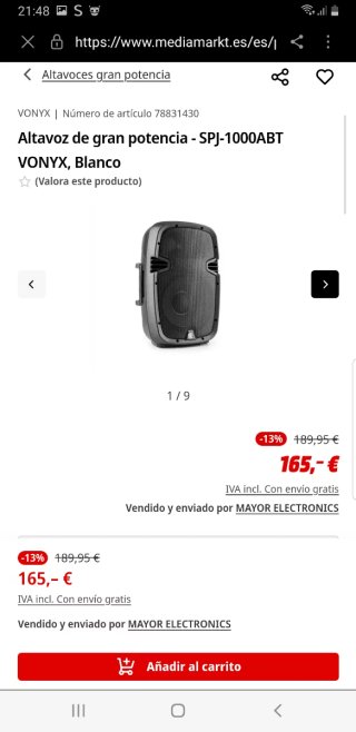 Altavoces Skytec Negros PRECIO POR LOS DOS