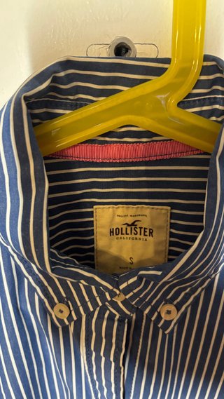 Camisa Hollister Rayas Azul y Blanco