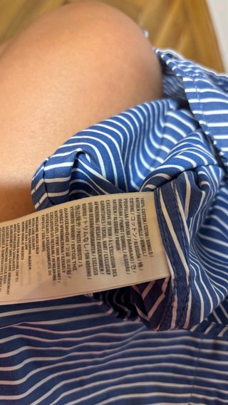 Camisa Hollister Rayas Azul y Blanco