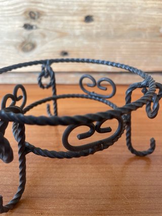 Braciere decorativo vintage ferro battuto e rame